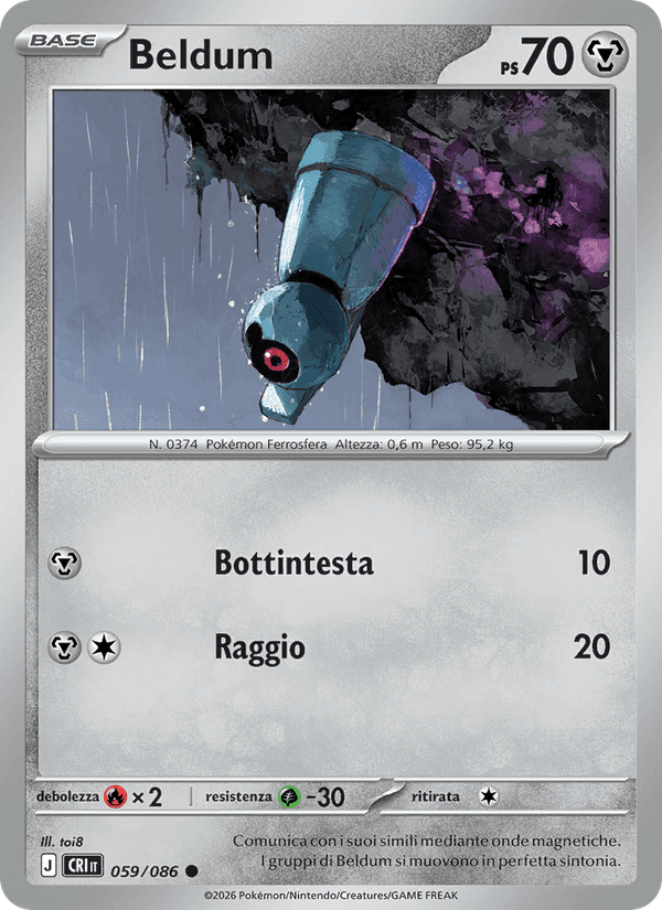 Beldum, carta 059 di Caos Nascente