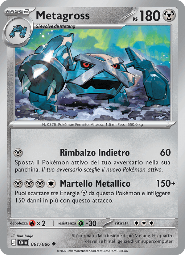 Metagross, carta 061 de Caos Nascente