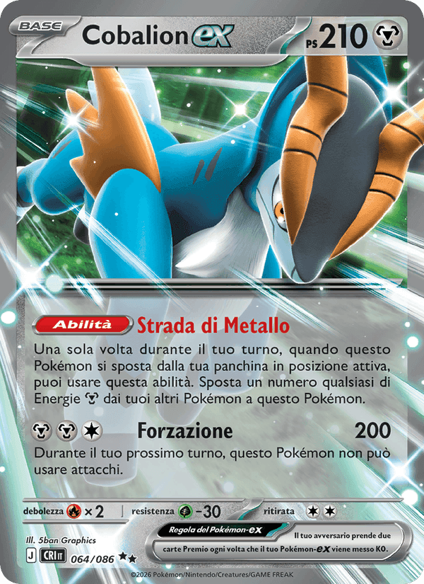 Cobalion-ex, card 064 from Caos Nascente