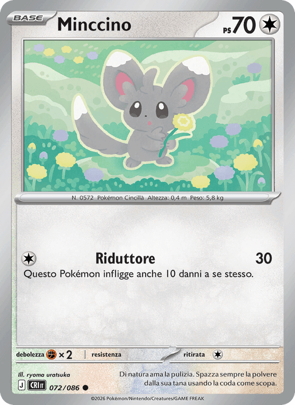 Minccino, card 072 from Caos Nascente