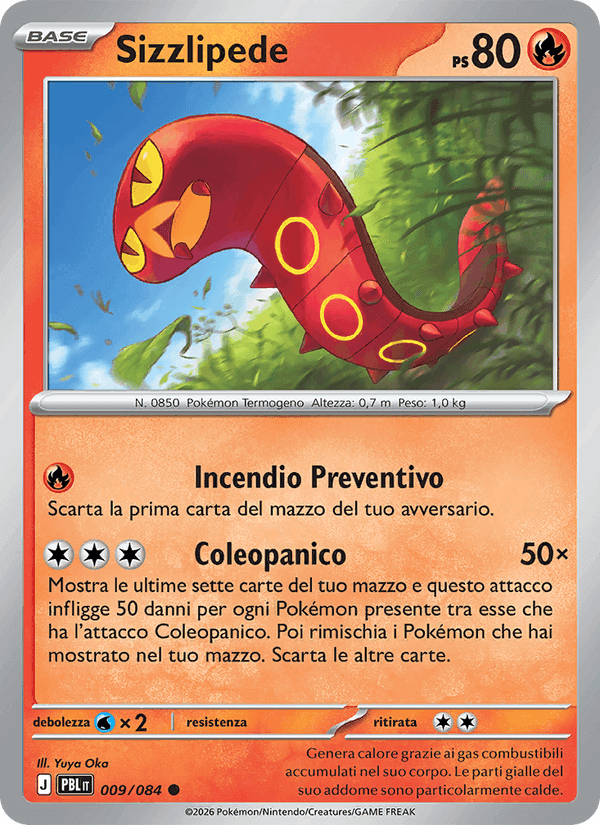 Sizzlipede, card 009 from Buio Pesto