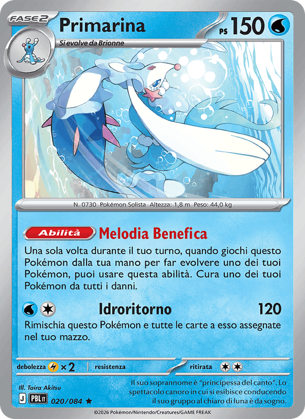 Primarina, carta 020 di Buio Pesto