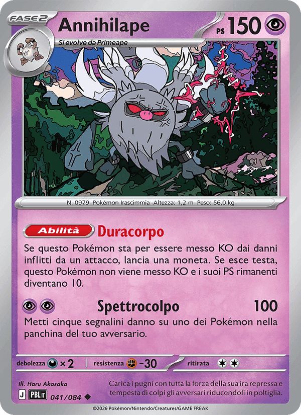 Annihilape, card 041 from Buio Pesto