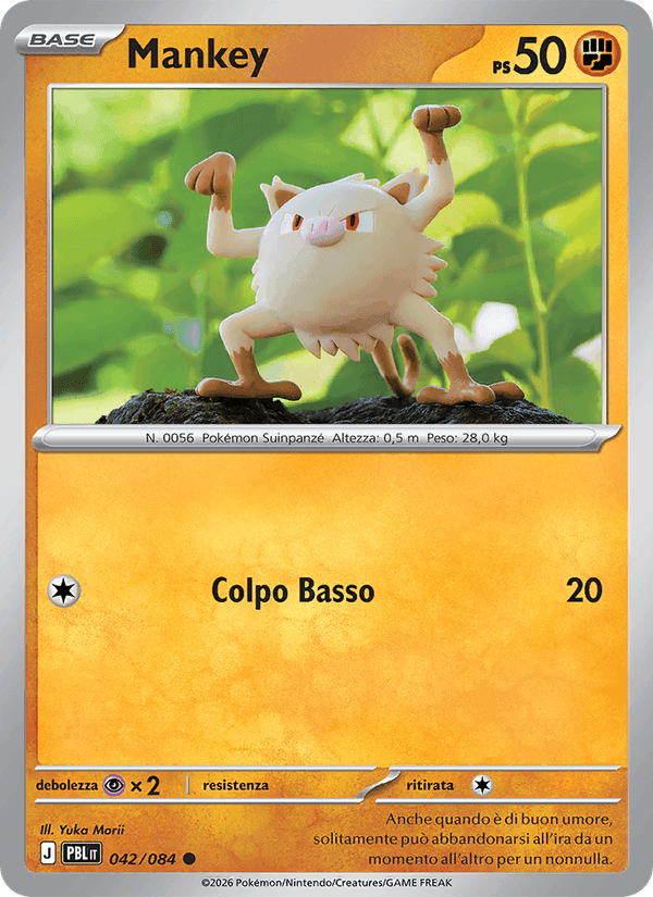 Mankey, card 042 from Buio Pesto