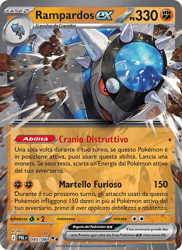 Rampardos-ex, carta 045 di Buio Pesto