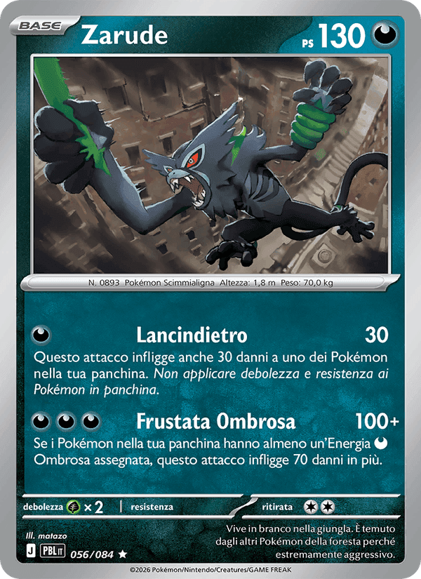 Zarude, card 056 from Buio Pesto