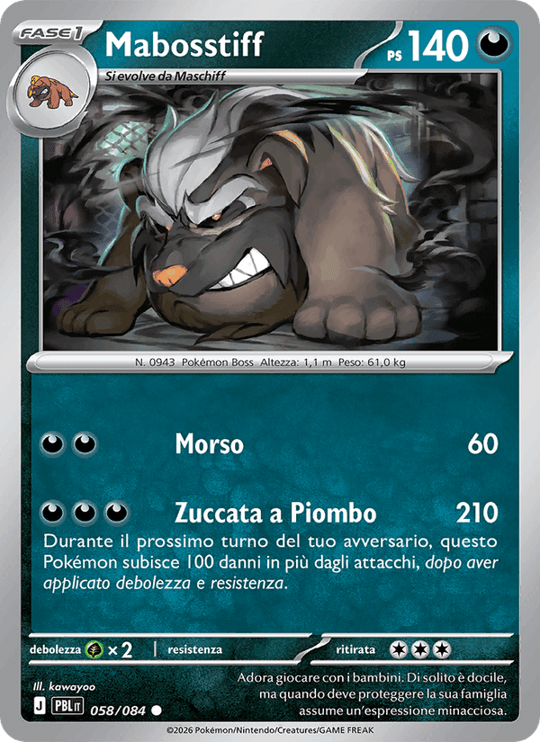 Mabosstiff, card 058 from Buio Pesto