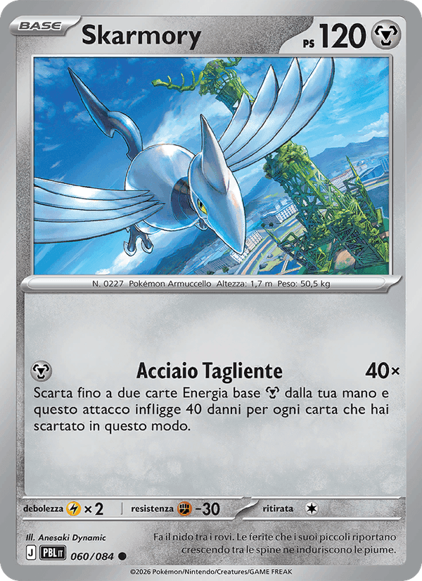 Skarmory, card 060 from Buio Pesto