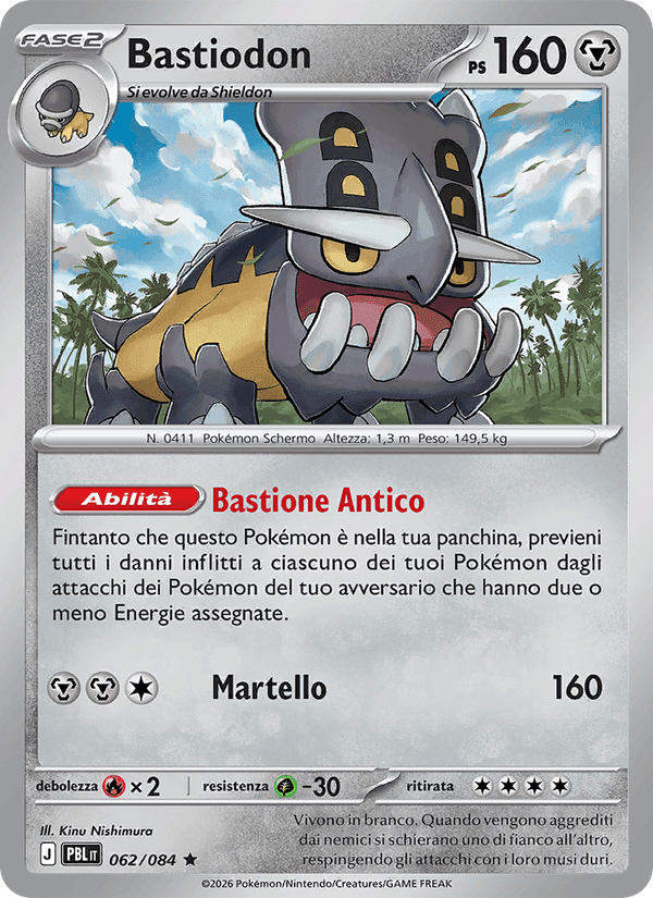 Bastiodon, carta 062 de Buio Pesto