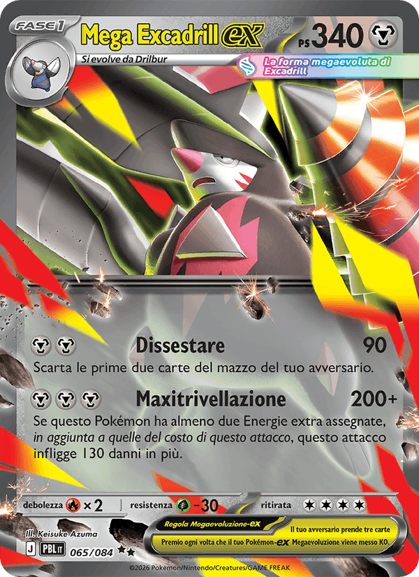 Mega Excadrill-ex, carte 065 de Buio Pesto