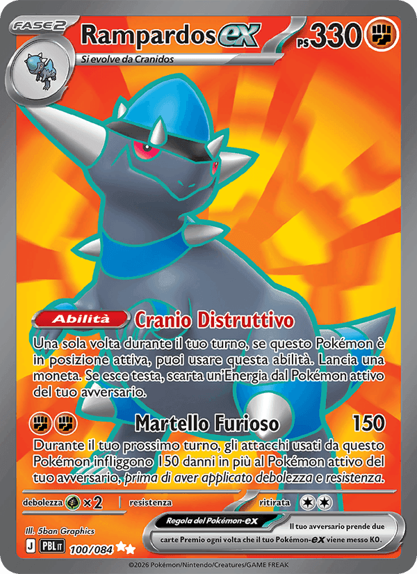 Rampardos-ex, carta 100 di Buio Pesto