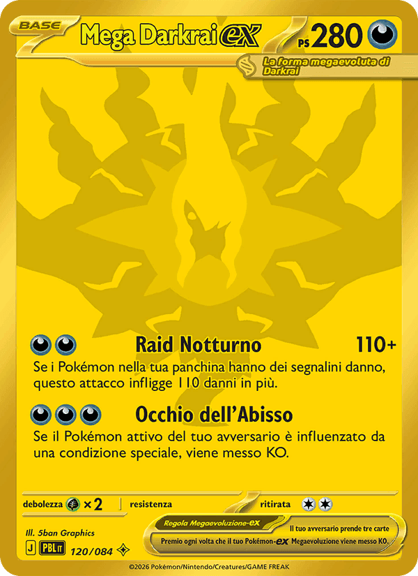 Mega Darkrai-ex, carta 120 di Buio Pesto