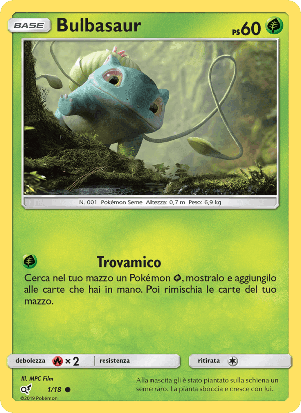 Bulbasaur, carta 1 de Detective Pikachu