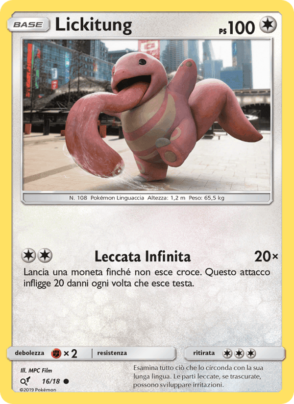 Lickitung, carta 16 di Detective Pikachu