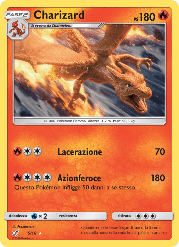 Charizard, carta 5 di Detective Pikachu