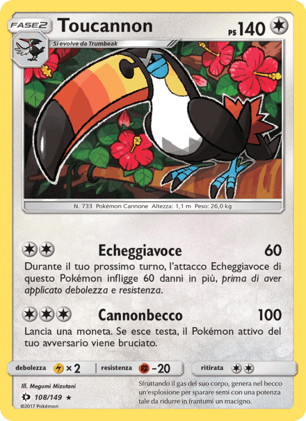 Toucannon, carta 108 di Sole e Luna