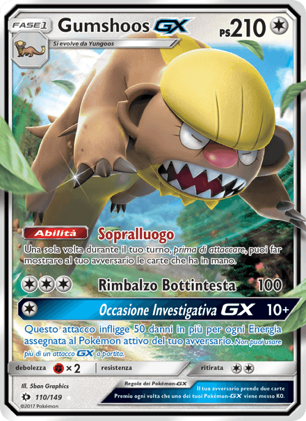 Gumshoos GX, carta 110 di Sole e Luna