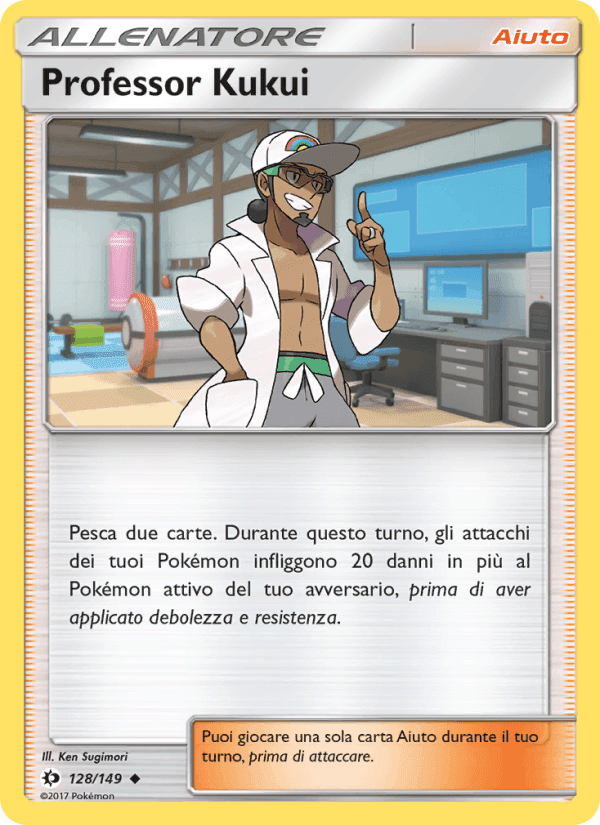Professor Kukui, card 128 from Sole e Luna