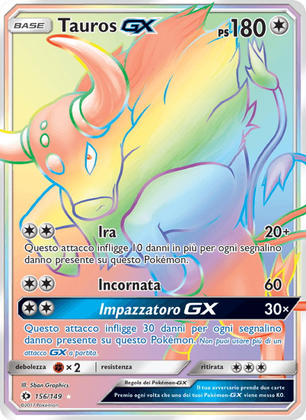 Tauros GX, carta 156 di Sole e Luna