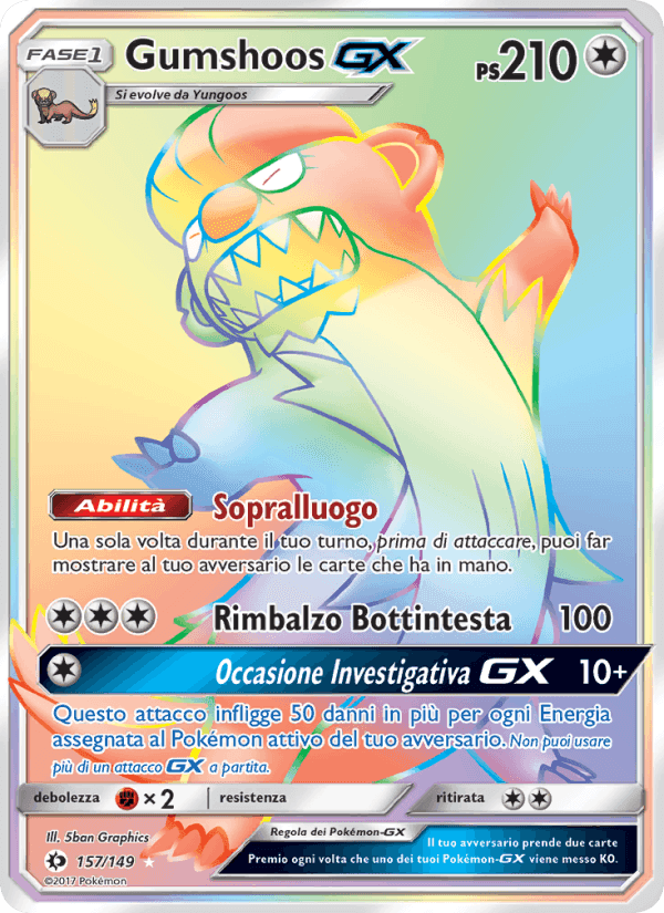 Gumshoos GX, carta 157 di Sole e Luna