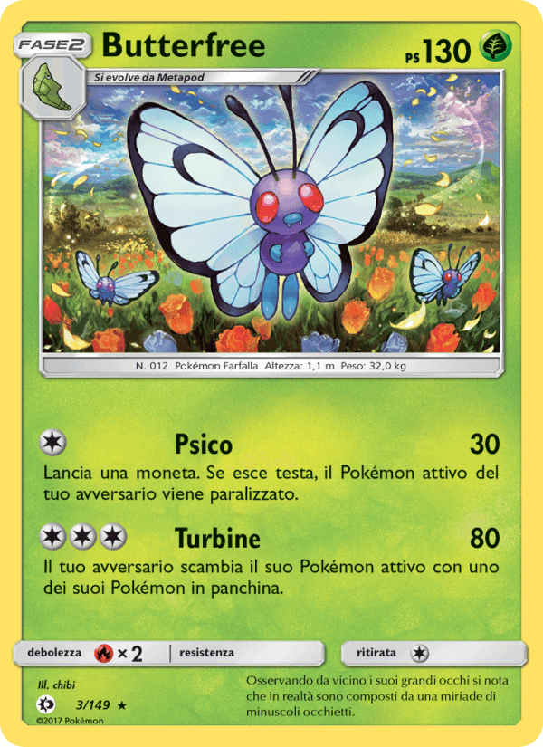 Butterfree, carta 3 di Sole e Luna