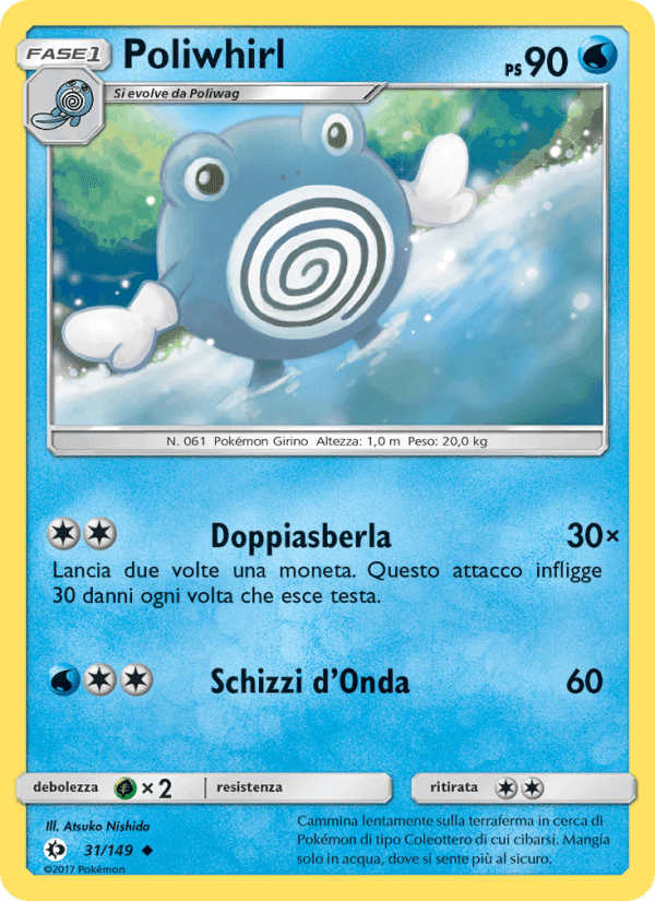 Poliwhirl, carte 31 de Sole e Luna