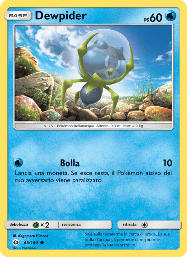 Dewpider, carta 45 di Sole e Luna