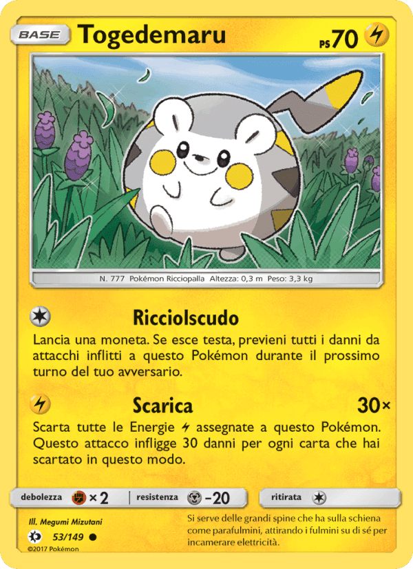 Togedemaru, carta 53 di Sole e Luna