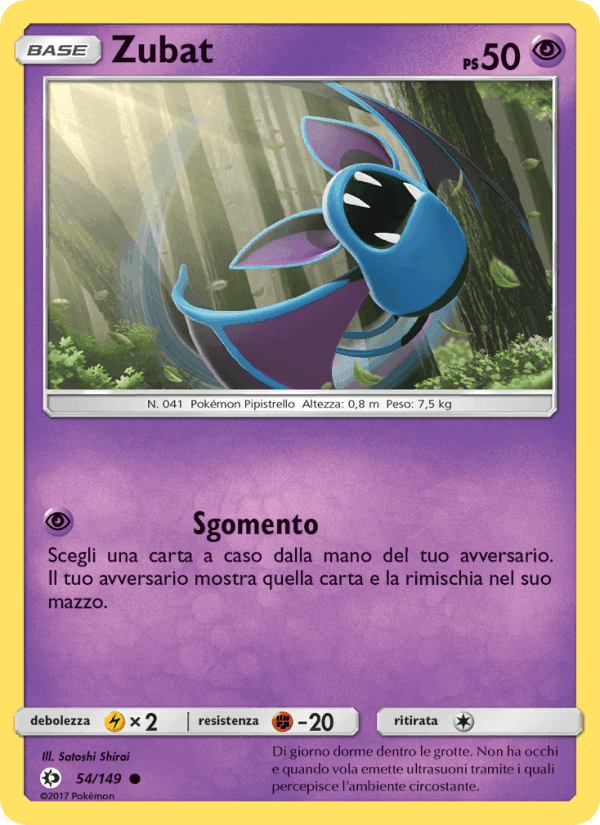 Zubat, carte 54 de Sole e Luna