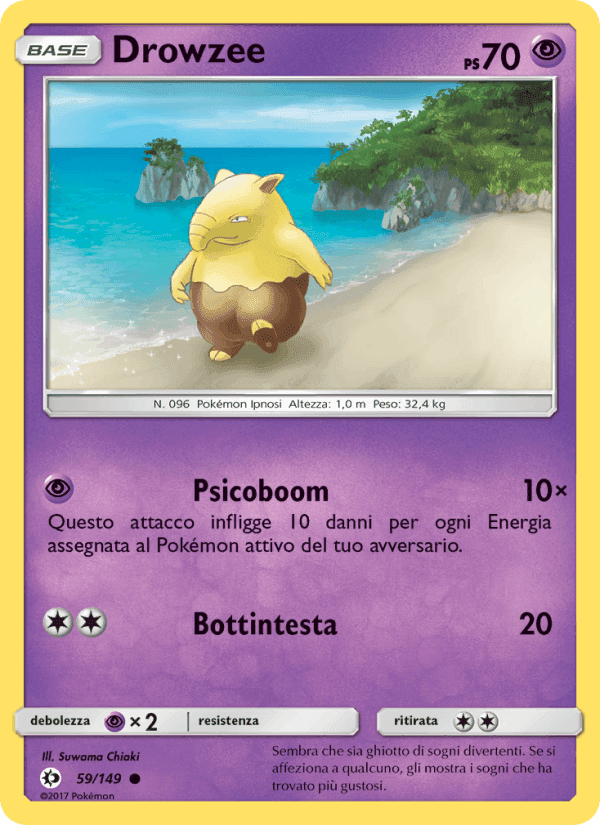 Drowzee, carta 59 di Sole e Luna