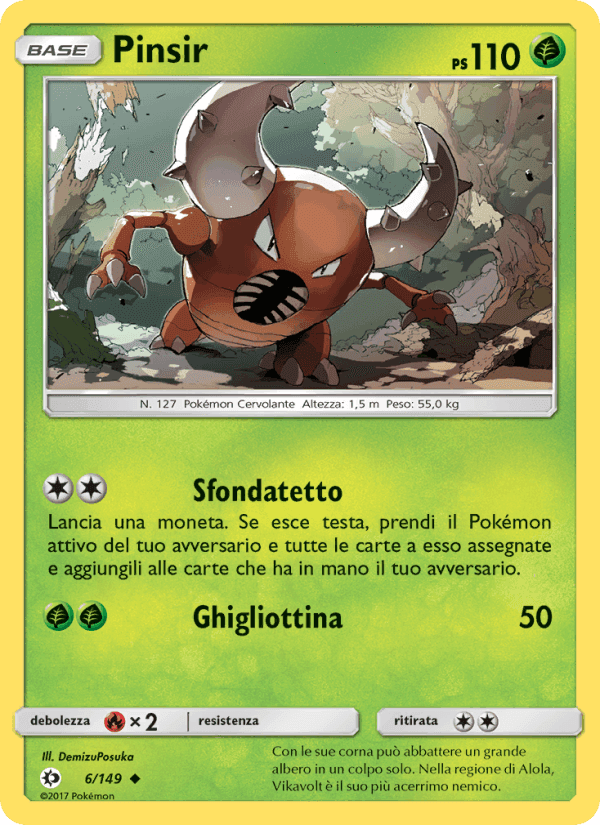 Pinsir, carte 6 de Sole e Luna