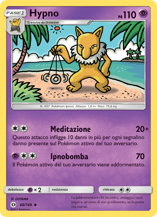 Hypno, carte 60 de Sole e Luna