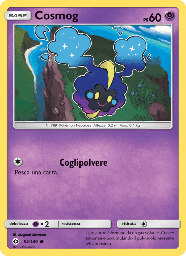 Cosmog, carta 64 di Sole e Luna