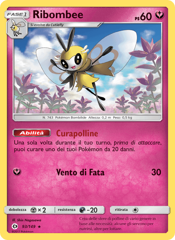 Ribombee, card 93 from Sole e Luna