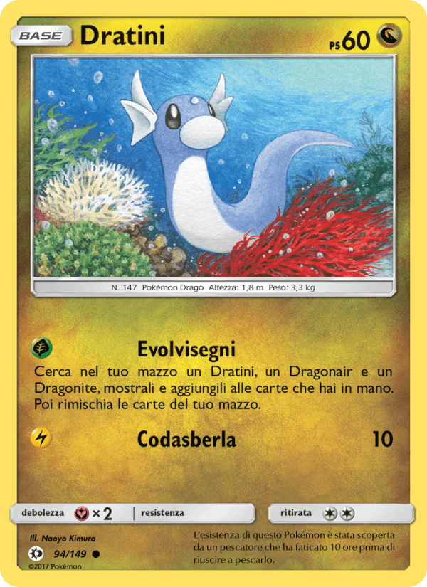 Dratini, carta 94 di Sole e Luna
