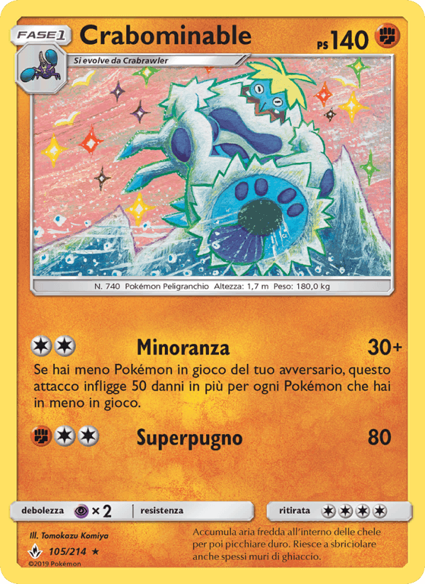 Crabominable, card 105 from Legami Inossidabili