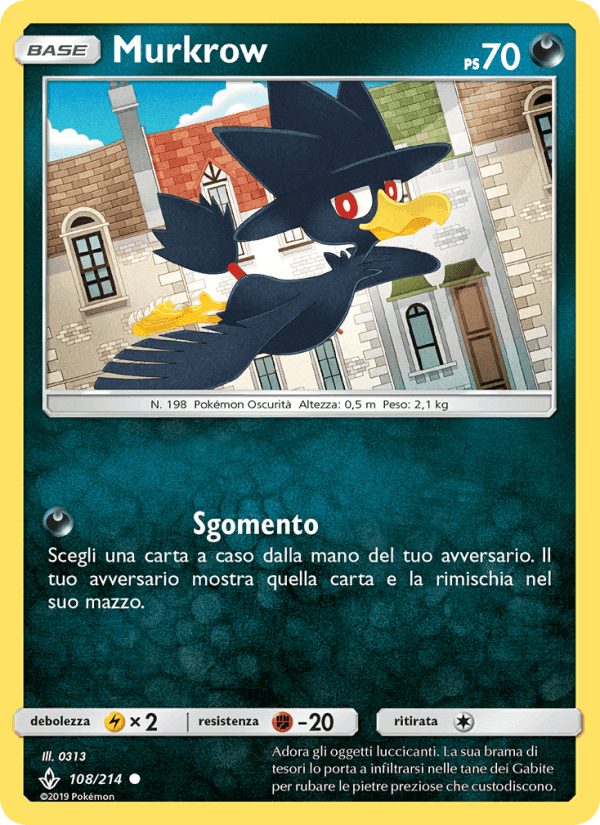 Murkrow, carta 108 di Legami Inossidabili