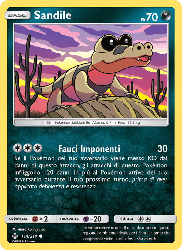 Sandile, carta 114 di Legami Inossidabili
