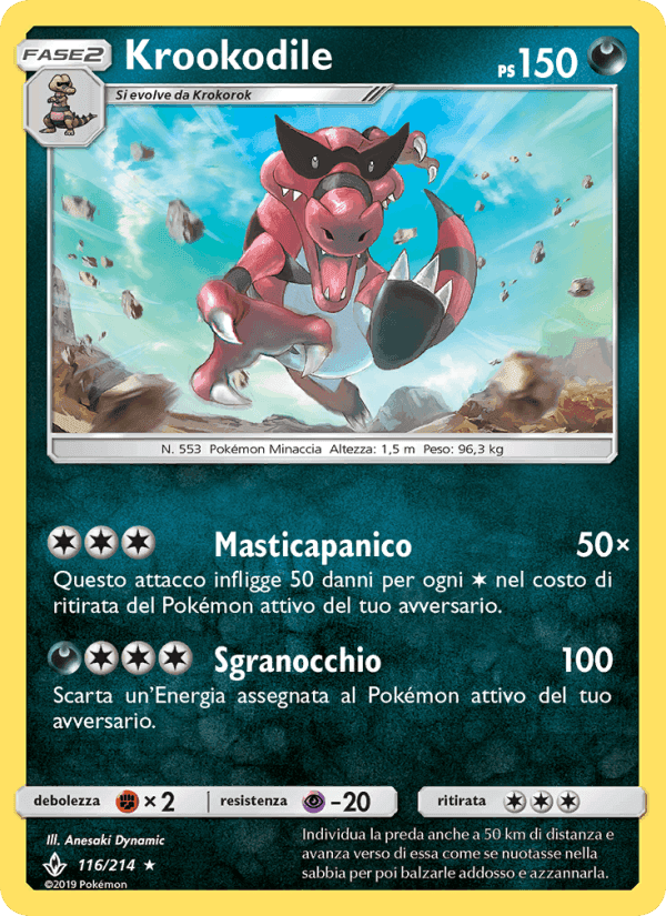 Krookodile, carta 116 di Legami Inossidabili