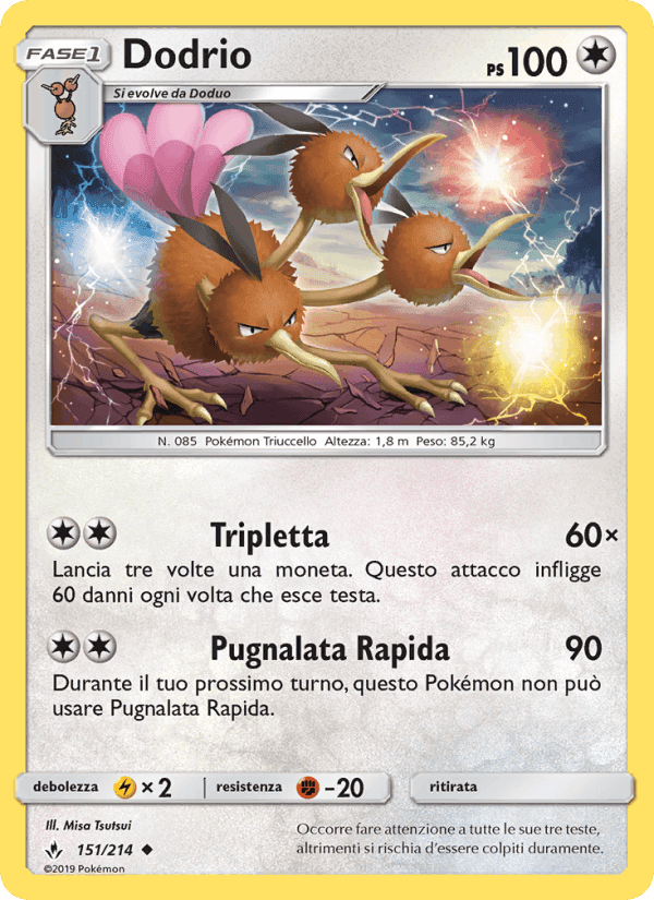Dodrio, carta 151 di Legami Inossidabili