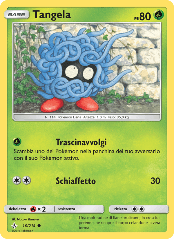 Tangela, carte 16 de Legami Inossidabili
