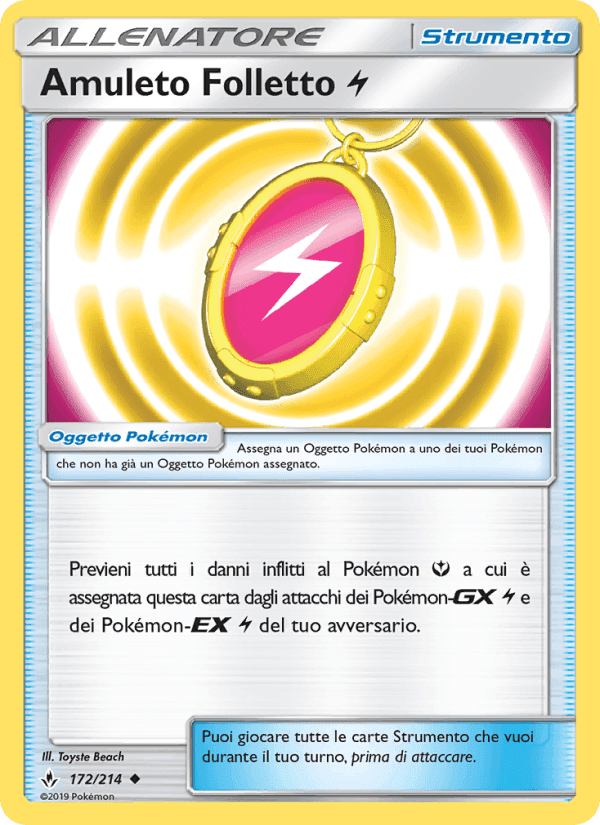 Amuleto Folletto Lightning, card 172 from Legami Inossidabili