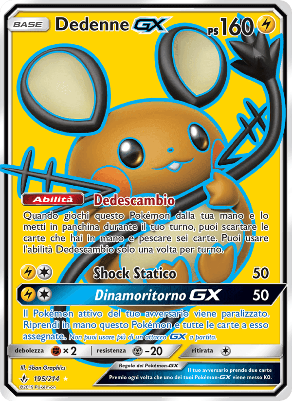 Dedenne GX, carta 195 di Legami Inossidabili