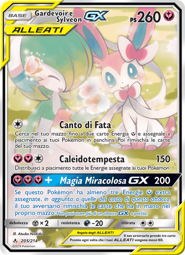 Gardevoir e Sylveon GX, carte 205 de Legami Inossidabili
