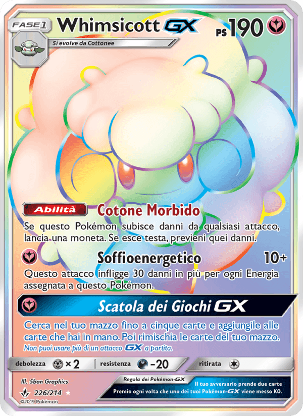 Whimsicott GX, carta 226 di Legami Inossidabili