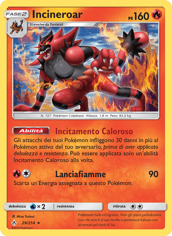 Incineroar, carta 29 di Legami Inossidabili