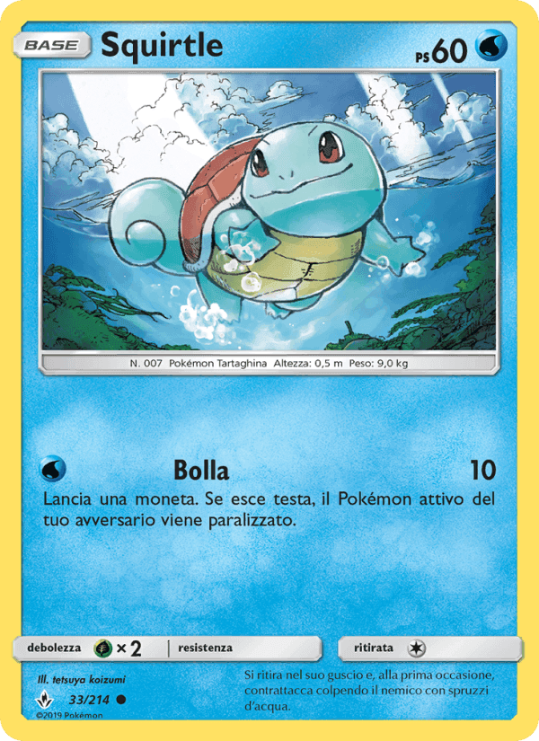 Squirtle, carta 33 di Legami Inossidabili