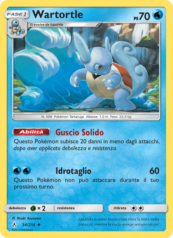 Wartortle, carta 34 di Legami Inossidabili