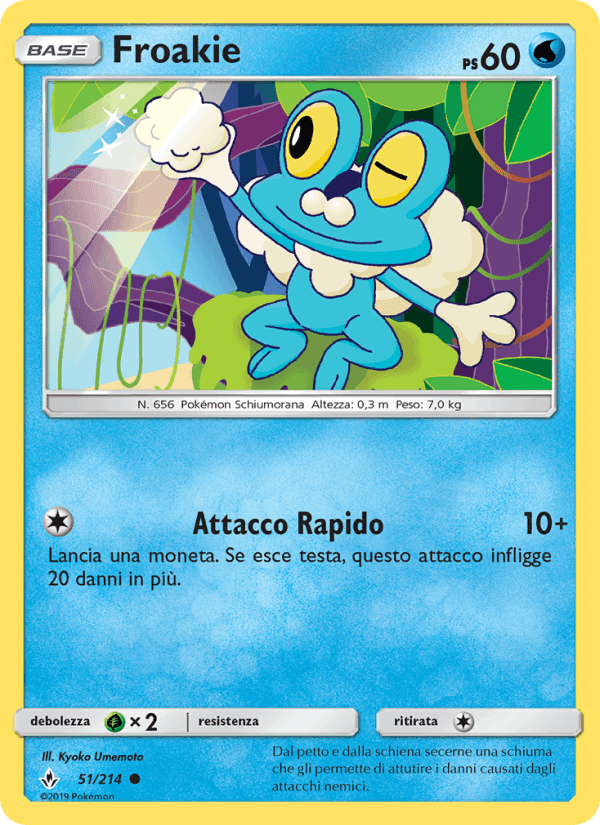 Froakie, carte 51 de Legami Inossidabili