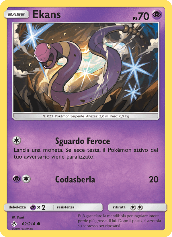 Ekans, carta 62 de Legami Inossidabili